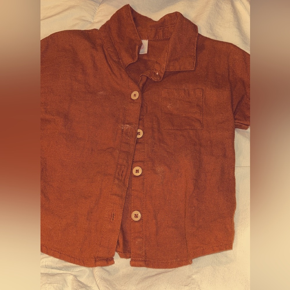 WONDER NATION-BUTTON DOWN COLLARED SHIRT-3T